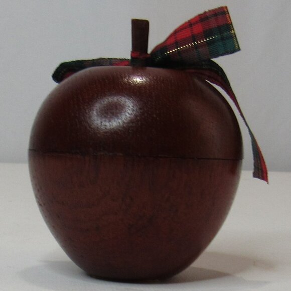Special Gifts by Crowning Touch Collection Wood Apple Shape Trinket Box - Picture 3 of 6